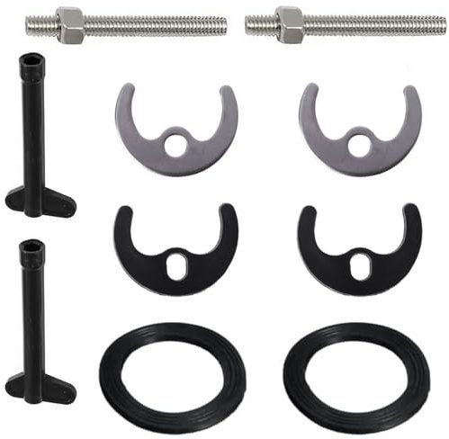 Lot de 2 outils de fixation de robinet, kit de fixation de robinet mitigeur monobloc pour lavabo, évier de cuisine, kit de fixation de robinet à double trou (M12)