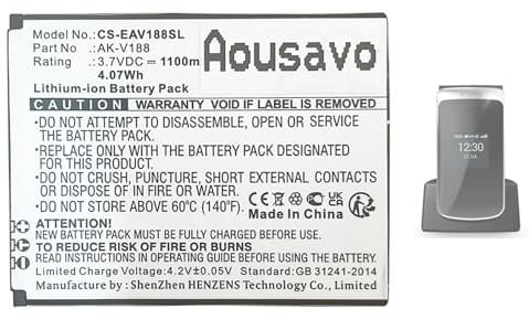 Aousavo AK-V188 ersatz akku Kompatibel mit Emporia Touch smart Telefon,Emporia Touch smart 2 Senioren Handy