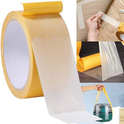 APICORT Carpet Tape Extra Strong Double-Sided Adhesive Tape - 3 cm x 20 m, Transparent, Traceless - Ideal for Carpet, Photo, Wall, Kitchen, Home, School - Easy to Cut and Remove