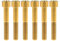 6 pezzi bulloni in titanio M7/M8 Allen Chiavita a testa piatta a testa, Oro, M7X25mm