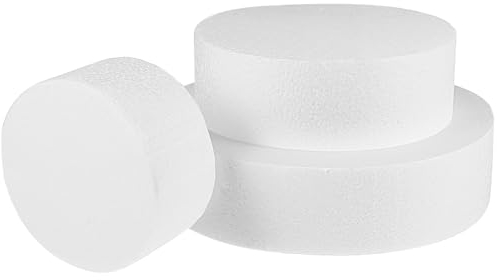 Healvian 3-StöCkig Kuchen Dummy Set Aus WeißEm Schaumstoff 10 15 20 Cm Runde Torten Attrappen FüR Hochzeitstorten Geburtstagstorten Und Kuchen Deko ÜBung