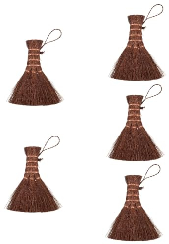 TOPBATHY 5 Piezas Cepillo para Bandeja De Té Depurador De Bañera Cepillo De Limpieza De Joyas Mini Escoba Mini Lavavajillas En Fregadero Lavaplatos Manual Pelo Castaño Cepillar