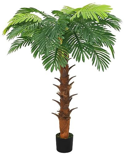 Homgoday Künstliche Palme Cycas mit Topf 160 cm Grün, Möbel für Haus Innen Außen Wohnzimmer Schlafzimmer