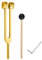 Mitoydoe Stimmgabel für die Gehirnfunktion, Chakra-Ausgleich, 64/128 Hz, für Heilung, Entspannung, Aktivierung, Massage, Akupressur, Klangtherapie, Geschenk, Yoga-Lehrer, Musik Golden1
