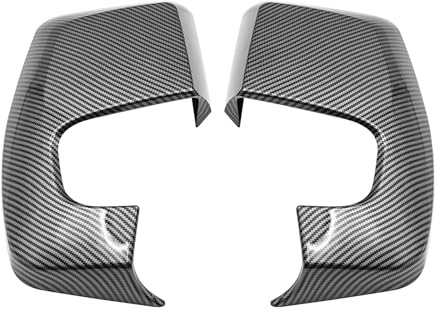 GSRECY Exterior Door Side Wing Rear View Mirror Cover Shell Case Cap Compatible with Ford Transit Tourneo Custom VAN 2012+ BK2117K747BCXWAA 1809085 1809084 (Carbon Fiber Pattern)