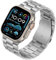 Tasikar Correa de metal Compatible con Apple Watch Ultra 49mm Acero inoxidable Correa de repuesto Compatible con Apple Watch Ultra 2 Ultra, Plata