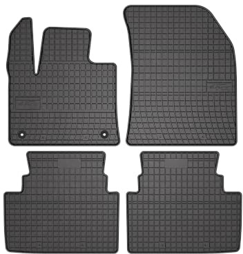 Wielganizator SolidPRO Gummimatten passend für Citroen C5 Aircross (2019-) | Qualität: Premium - Genaue Passform, rutschfest 4-teilig Fußmatten- Schwarz
