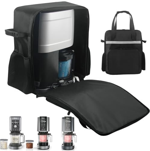 AF-WAN Sac de transport pour sorbetière Creami - Sac de transport avec poignées, compartiment avant et poches latérales en maille - Compatible avec les sorbetières Ninja CREAMi NC501EU, NC300EU