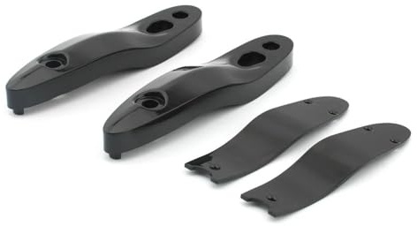 Motorrad Hinten Blinker Verlängerung Halterung Umzug Kit for Harley Softail Dünne Breakout Fat Boy FLFB FXBB FXBR(Black plastic)