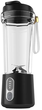 Batidora portátil multifuncional, potente licuadora de mano de 500 ml con función de limpieza automática para batidos, purés y salsas (negro)