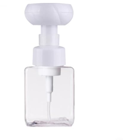 Leere nachfüllbare Schaumflasche mit Handpumpe für Shampoo- und Seifenspender, 450 ml transparenter Behälter mit breiter Spiralöffnung für einfaches Nachfüllen und Reinigen (transparent)