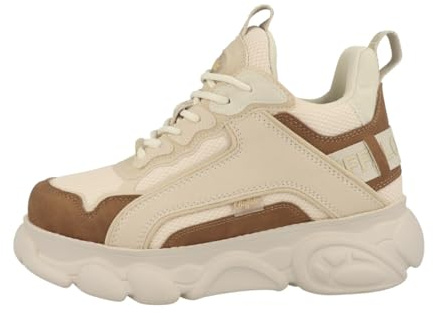 Buffalo CLD Chai Women's Lace-Up Platform Trainers, Brown beige, 6 UK