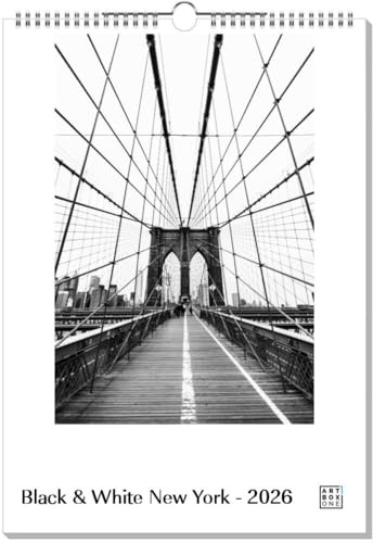 artboxONE Kalender 2026 Black & White New York Wandkalender A3 2026 Städte/New York