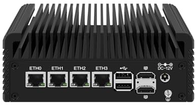 ANDAQI Micro Firewall Appliance, Mini PC, PFSense, Mikrotik, OPNsense, VPN, Router PC, Twin Lake N150, RJ43, 4 x 2.5GbE I226-V, 2 x HDMI, DP, TF, Type-C, 0 RAM, 0 Storage, Barebone No System