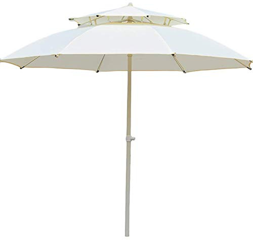 QYYZTQY Doppelter Outdoor-Sonnenschirm mit Kurbel, Terrassenschirm für Balkontisch, Terrasse, Hinterhof, Schwimmbad, Garten