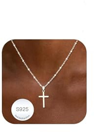 Avotto Kreuz Kette Damen Silber Cross Necklace Women Silber Kreuz Halskette | Kreuz Kette Damen Silberkette Cross Necklace Women ketten silber damen silber