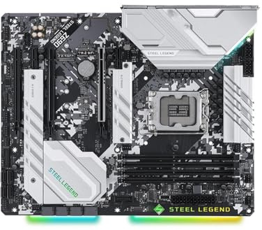 Motherboard Placa Base Fit For ASRock Z690 Steel Legend Compatible con CPU i9-14900K, i7-12700K, i5-12400F, LGA1700, 4 DIMM DDR4, USB 3.2 Gen2, M., PCIe5.0, ATX