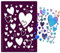Schablone Herz in Herz - Motivschablone Textilschablone Musterschablone Wandschablone - Scrapbook Acrylmalerei Airbrush - WIEDERVERWENDBAR- Liebe Deko - zAcheR-fineT