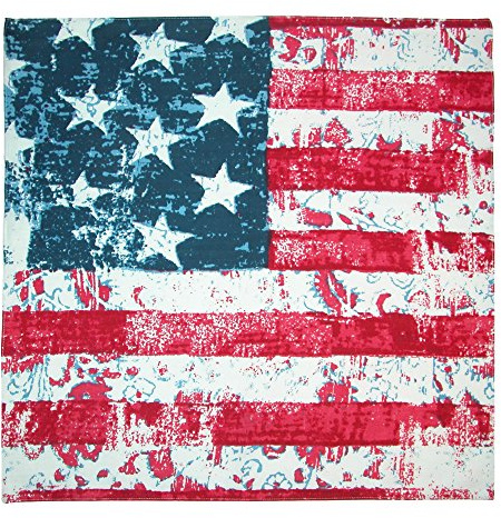 CTM Distressed American Flag Bandana, Navy