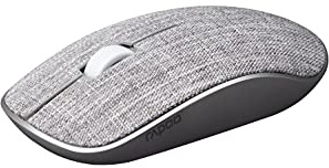 Rapoo 3510 Plus kabellose Maus mit Stoffoberfläche, 2,4 GHz Wireless Verbindung, hochauflösender 1000 DPI Sensor, grau
