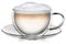 Creano Tasse à Thé ou à Café à Double Paroi Avec Soucoupe en Verre Borosilicaté de qualité | 250ml