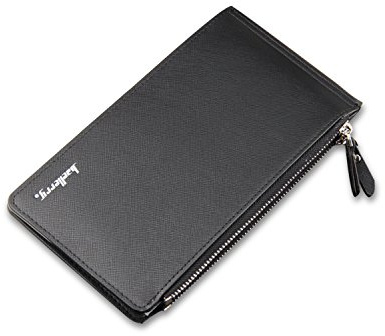 FANDARE Long Wallet Card Bifold Walle Men Holder Bag Large Capacity PU Black
