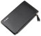 FANDARE Portefeuille Hommes Longue Bifold Zip Wallet Cartes-Rangement pour Billets Pack Grand PU Noir