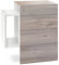 Vladon Nachttisch Queens, Made in Germany, Nachttischschrank mit 2 Schubladen und 1 seitlichem Fach zur Wandmontage, Weiß matt/Eiche Nordic (60 x 63 x 36 cm)