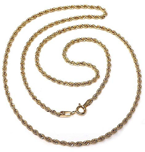 Cordón oro 18k salomónico 50cm. ligero [AB8978]