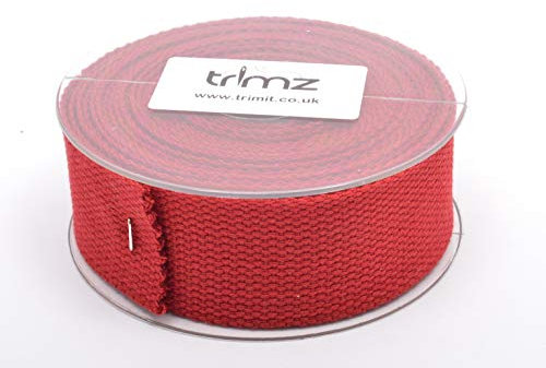 Trimz Gurtband, Baumwolle, 40 mm x 5 m, Dunkelrot