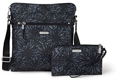 Baggallini Damen Classic Go Bagg mit RFID-Telefon-Armband, Onyx Floral (Schwarz) - GOB282