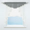 ESLIR Scheibengardine mit Tunnelzug Kleinfenster Gardinen Küche Bistrogardinen Transparent Stores Fenstergardine Voile Grau BxH 140x145cm 1 Stück