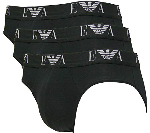 Emporio Armani CC715 Brief Herren Slips 3er Pack M Schwarz (21320)