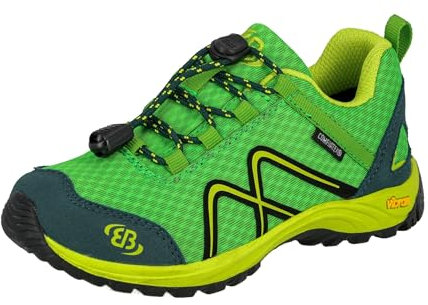Brütting Unisex Kinder Guide Trekking- & Wanderhalbschuhe, Grün/ Petrol/ Lemon, 35 EU