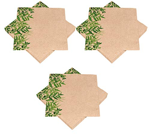Heku Bio-Servietten 25 Stück, 2-lagig (Servietten 33x 33cm, 3 Packungen)