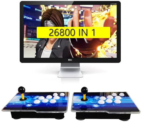King Bomb Box 6S Séparation Type Console de Jeu 26800 en 1, Console Double 1280 * 720, Wood Arcade HD