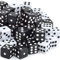 powerking Set di Dadi,100 Pezzi Nero Bulk Game Dices per Gioco di Dadi Tensies, Gioco da Tavolo, Gioco di Matematica, bomboniera, Angolo Rotondo a 6 Lati da 16 mm (Nero)