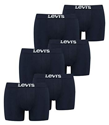 Levi's Herren Boxershorts 6er Pack - Solid Basic Boxer Brief - 905001001 (Marineblau, S)