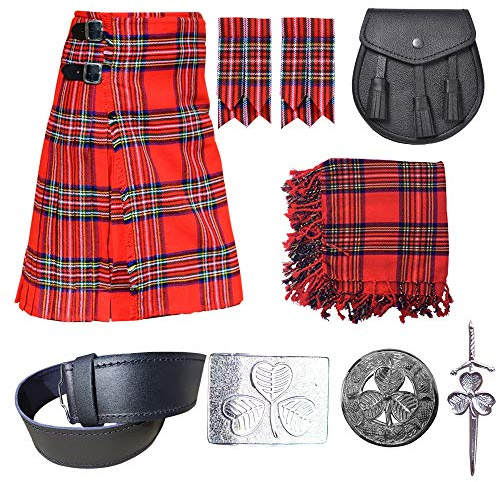 All Kilts Sports Herren-Kilt-Outfit, 8 Stück Gr. 81 cm, Tartanmuster