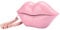 Annadue Europäisches Festnetztelefon mit rosa Lippen, Retro-Neuheit, schnurgebundenes Telefon, mit Telefonleitung, für Heimdekoration(Rosa)