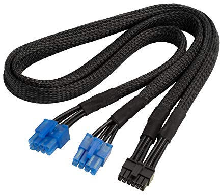SilverStone Technology SST-PP12-PCIE - 2 x PCIe-8-Pin- (Netzteil) zu-12-Pin- (GPU) Stromkabel