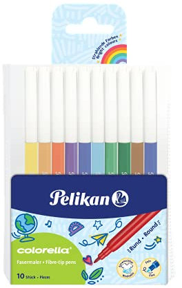 Pelikan 817240 Faserschreiber Colorella 302, 10 Farben im Etui, 0