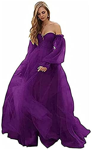 N/ C Goffa Vestito da promenade Abito di sfera di Tulle Abito di sfera di nozze Abiti da sera formali, Viola, 16