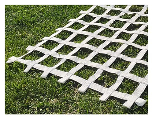 Splenlife Kletternetz Weiß, Kinder Erwachsene Climbing Cargo Net Strickleiter Netz Schaukelnetz Baumhaus Slackline Schutznetze, Spielplatz für Garten Zubehör, multi-colored, 2x2m/6.6x6.6ft