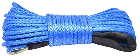 Cuerda sintética de cabrestante - Trailer Winch Rope with Hook, Cuerda de remolque para ATV UTV Truck Boat, 7700Lbs, 3 Colors Adawd