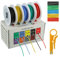 BOJACK 26 AWG Silikonkabel-Set, Verzinnter Kupferlitzendraht 300 V Silikon Elektrischer Draht Kabel Kit 20 φ3mm Schläuchen (5 Farben, je 10 Meter, 26 AWG), Für DIY Modelle Haushaltsgeräte Usw