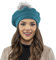 Vivisence Winter Baskenmütze Mit Bommel Für Damen Klassischem Herbst Frauen Mütze Schnitt Warmem Garn Mit Wollezusatz Eleganter Wintermütze Ideal Für Kalte Wintertage Modell 7035, Türkis,Einheitsgröße