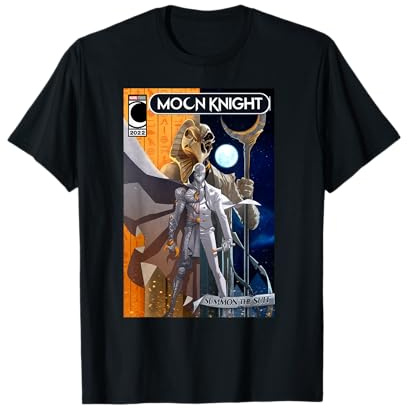 Marvel Moon Knight Suit Comic Cover Orange Blue T-Shirt