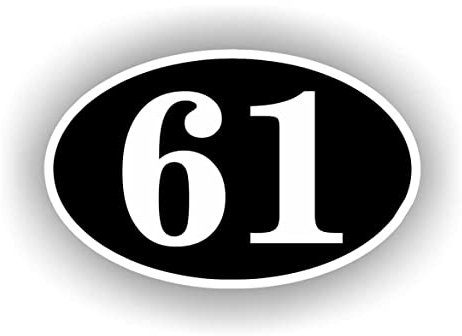 AMA SHOP Adesivo Sagomato numeri vintage personalizzabili |Sticker per Casco, Moto, Camper,Barca | autoTuning |