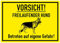Daged Vorsicht Freilaufender Hund Schäferhund Aufkleber 23x16 cm Hinweisaufkleber Gartentor Haustür Türschild Wetterfest Abschreckung HU-02